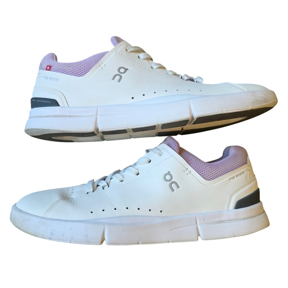 On The Roger Advantage Sneakers White Mauve Women's 9.5 Tennis Pickleball